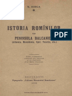 Nicolae Iorga - Istoria Romanilor Din Peninsula Balcanica - 1919