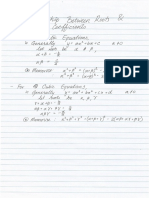 Polynomials Relationship between roots and coefficients