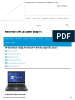 HP EliteBook 2560p Notebook PC Product Specifications - HP® Customer Support