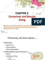 CRELect2-Conversion and Reactor Sizing