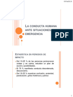 La Conducta Humana Ante Situaciones de Emergencia PARTE II