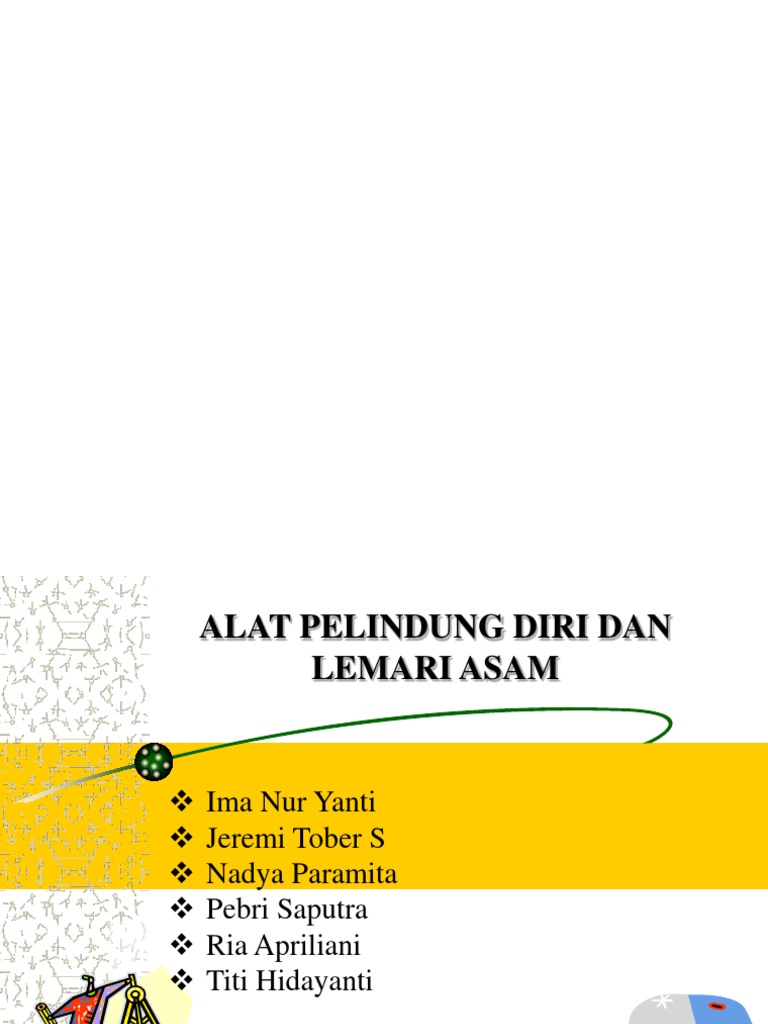 Alat Pelindung Diri Dan  Lemari  Asam 