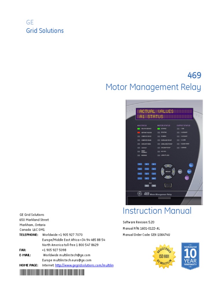 469ref Al | PDF | Relay | Electricity