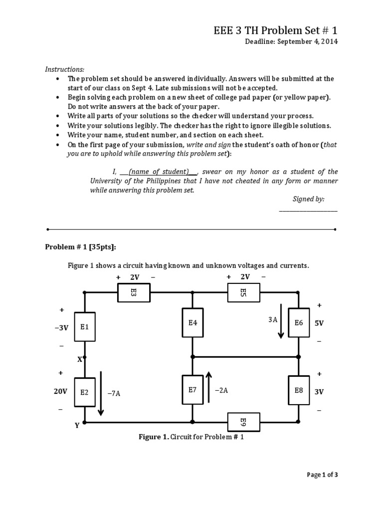 Problem Set 1 PDF | PDF | Electrical Network | Electrical Resistance ...