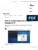 Howto Install Fedora Raspberry Pi