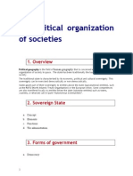 Political Organization of Societies: 1. Overview