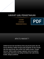 Hakekat Ilmu Pengetahuan