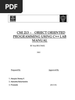 OOP Using C++ Lab Manual 2013