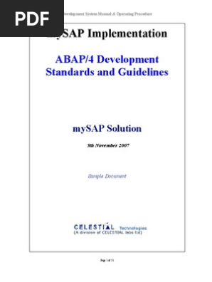 ABAP Development Standards and Guidelines-Secured-3 | PDF