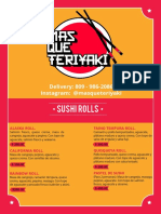 Mas Que Teriyaki Menu