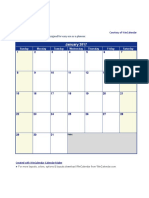 Excel 2017 Calendar