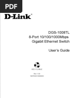 DGS-1008TL 8-Port 10/100/1000Mbps Gigabit Ethernet Switch User's Guide