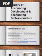 History of Accounting Development & Accounting Professionalism