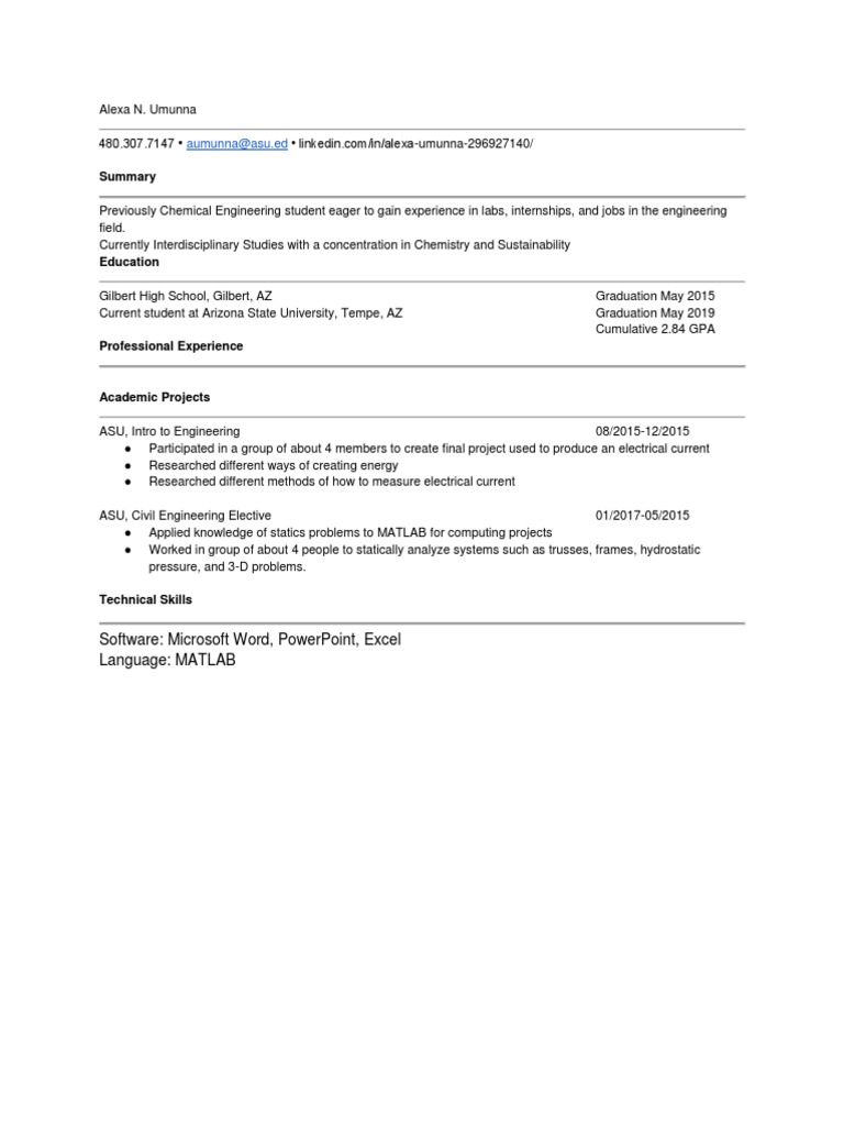 Aspiring Engineer's Journey | PDF