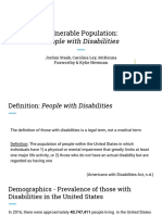 vulnerable population   people with disabilities