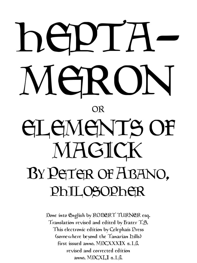 Heptameron | PDF