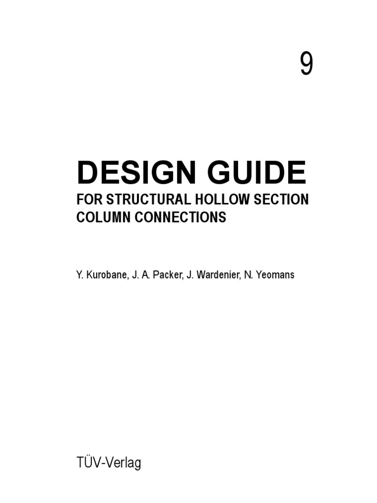 CIDECT Design Guide 9 PDF Screw Strength Of Materials