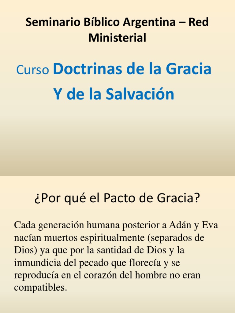 Doctrinas de La Gracia | PDF | Gracia en el cristianismo | Cristo (título)