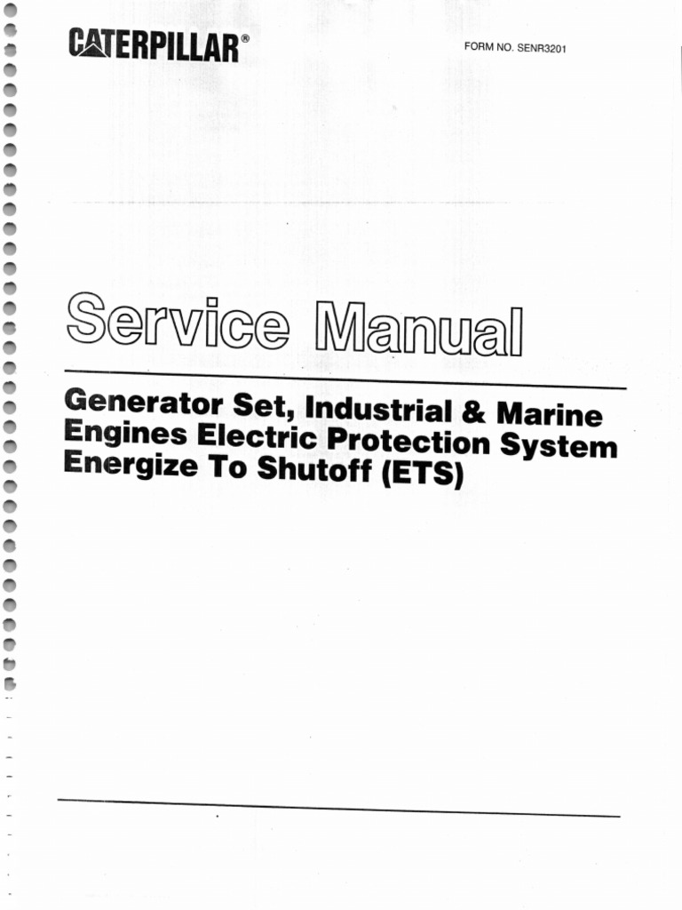Service Manual Generator Engines Electric Protection System PDF Relay Switch