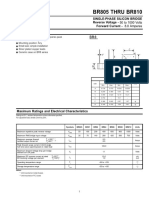 BR805 THRU BR810: Single-Phase Silicon Bridge Reverse Voltage - Forward Current