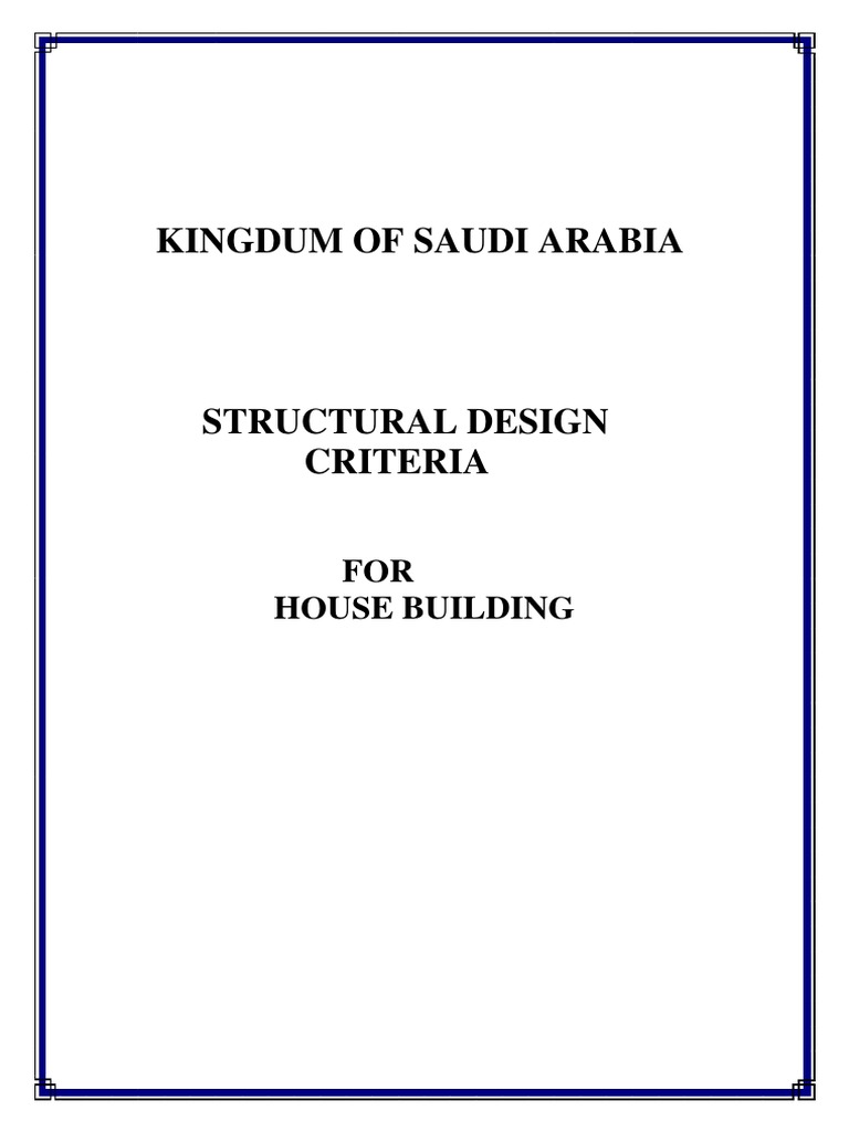 Structural Design Criteria for Houses | PDF | Structural Load ...