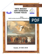 Ibadah Kenaikkan Tuhan Yesus 2018