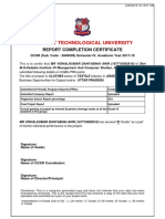 Gujarat Technological University: Report Completion Certificate