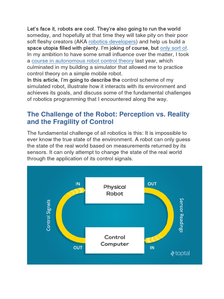 Sobot Rimulator: Robot Control Tutorial | PDF | Control Theory | Simulation
