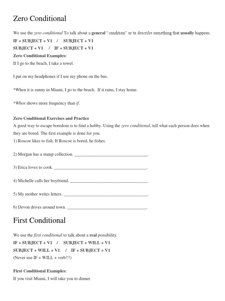 Understanding Conditionals in English | PDF | Question | Style (Fiction)
