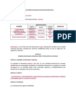 Acta de Constitucion de La Empresa