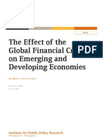 The Effect of The Global Financial Crisis and On Emerging and Developing Economies