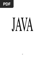 Java File PGDCA Second Semester