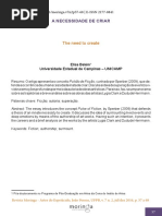 A Necessidade de Criar