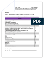 Candidate Document Checklist