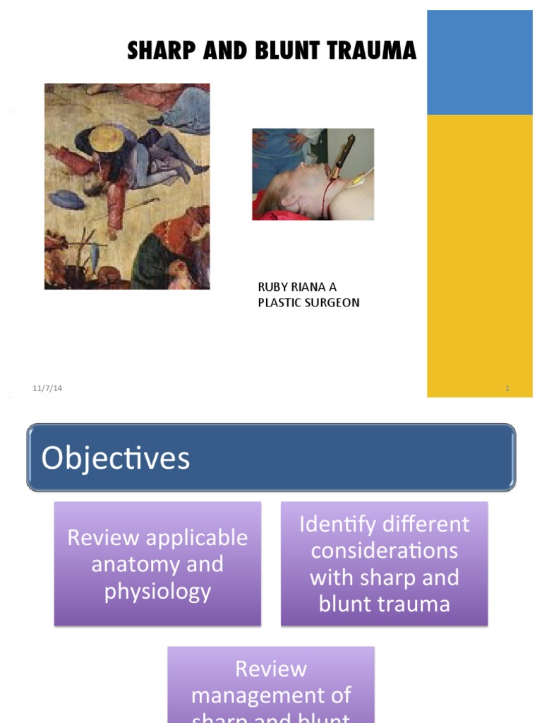 By-Sharp and Blunt Trauma | PDF | Major Trauma | Wound