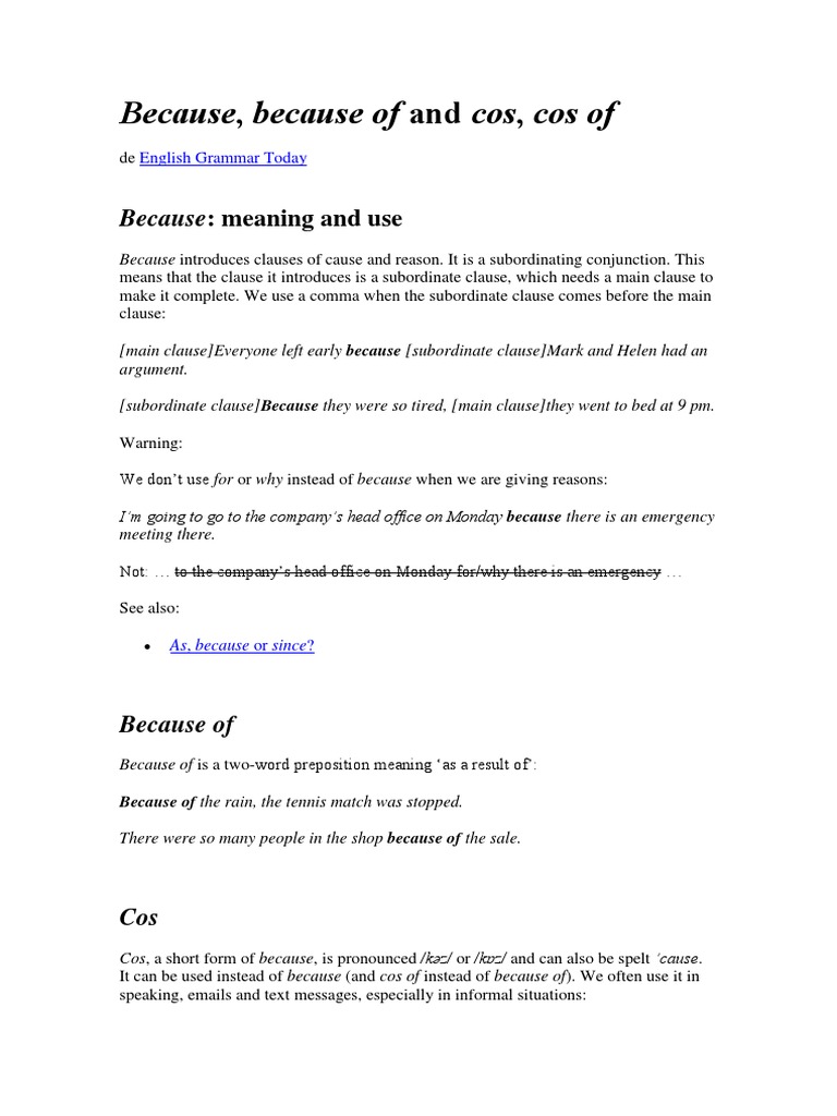 CAUSE COS BECAUSE visual data 4