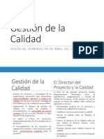 Gestión de La Calidad