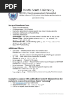 North South University: CSE 338 L: Data Communication & Network Lab