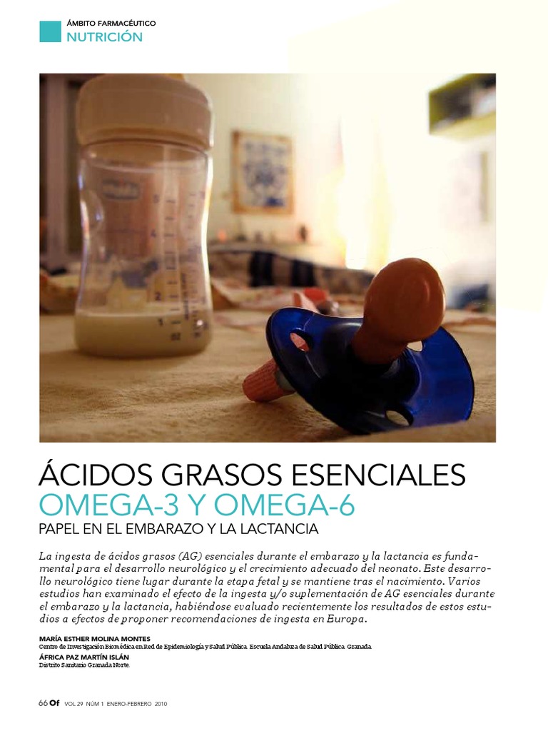 Ácidos Grasos Esenciales Omega3 y Omega6 Papel en El Embarazo y La