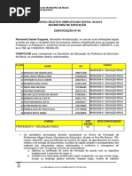 Convocação Nº 06 Processo Seletivo