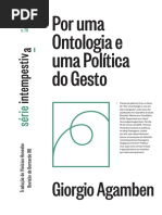 AGAMBEN, Giorgio. 2018. Por Uma Ontologia e Uma Política Do Gesto