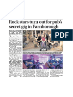 Rock Stars Turn Out For Pub's Secret Gig in Farnborough