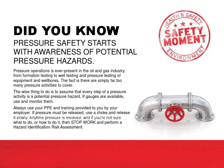 Did You Know Pressure Safety Starts With Awareness of Potential