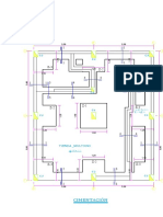 Multi-use store foundation plan and section diagrams