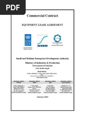 Equipment LEase Agreement
