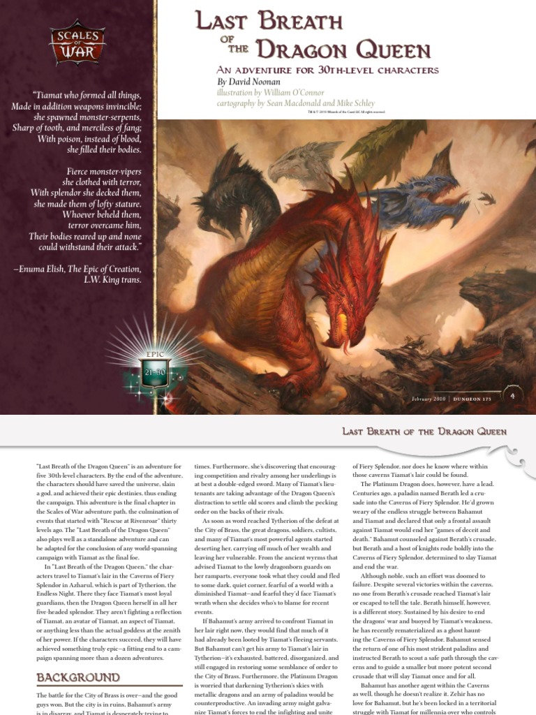 D&amp;D 4e - SoW19 (LVL 30) - Last Breath of The Dragon Queen | PDF