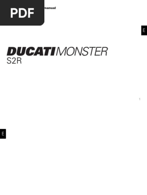 2007 Ducati Monster S2R 800 Manual | PDF | Clutch | Motorcycle
