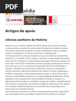 Artigo de Apoio Infopédia - Ciências Auxiliares Da História