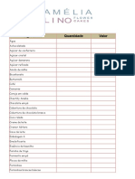 Lista de ingredientes e fichas técnicas para confeitaria