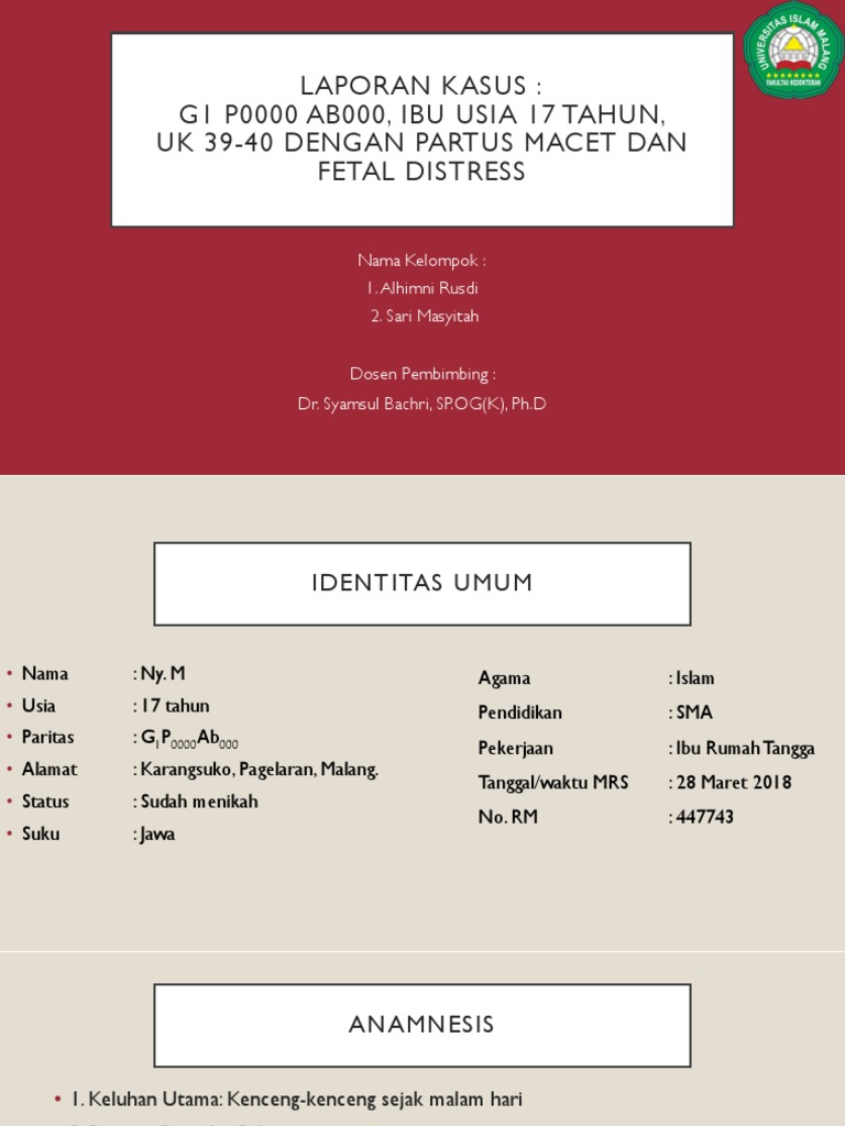 Laporan Kasus Partus Macet | PDF | Kesehatan Holistik